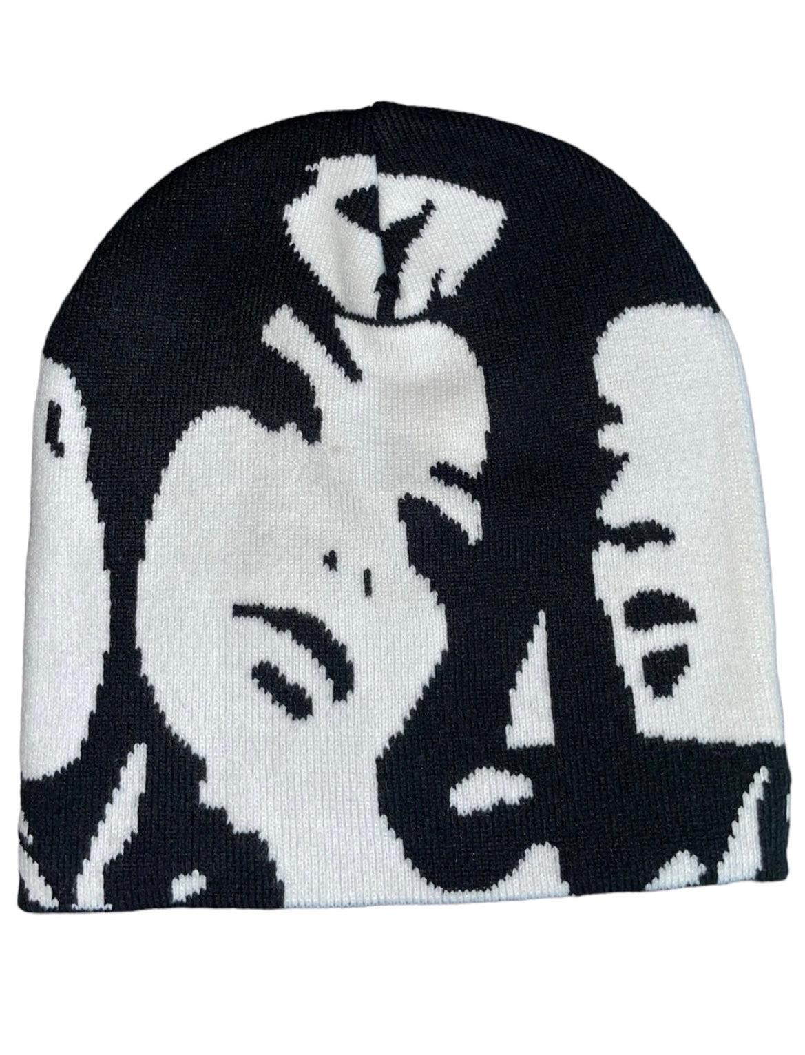 2 faced beanie (Black/White)